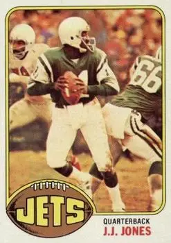 1976 Topps #186 - J.J. Jones - New York Jets - Front