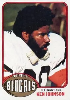 1976 Topps #189 - Ken Johnson - Cincinnati Bengals - Front