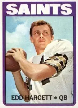 1972 Topps #191 - Edd Hargett - New Orleans Saints - Front 1972 Topps #191 - Edd Hargett - New Orleans Saints - Front