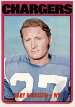 1972 Topps #192 - Gary Garrison - San Diego Chargers