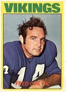 1972 Topps #194 - Fred Cox - Minnesota Vikings 1972 Topps #194 - Fred Cox - Minnesota Vikings