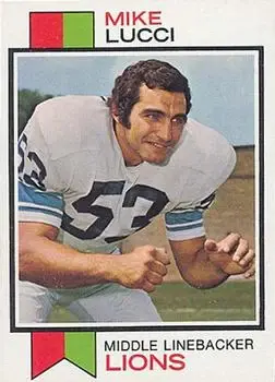 1973 Topps #195 - Mike Lucci - Detroit Lions