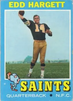 1971 Topps #226 - Edd Hargett - New Orleans Saints