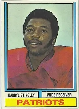 1974 Topps #221 - Darryl Stingley - New England Patriots - Front 1974 Topps #221 - Darryl Stingley - New England Patriots - Front