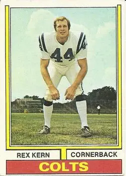 1974 Topps #222 - Rex Kern - Baltimore Colts - Front