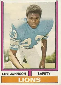 1974 Topps #224 - Levi Johnson - Detroit Lions