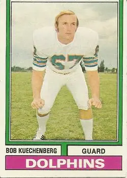 1974 Topps #225 - Bob Kuechenberg - Miami Dolphins