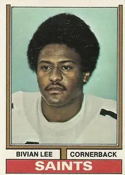 1974 Topps #229 - Bivian Lee - New Orleans Saints