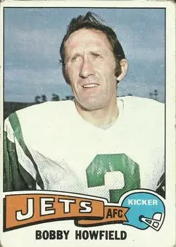 1975 Topps #232 - Bobby Howfield - New York Jets - Front