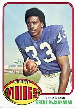1976 Topps #191 - Brent McClanahan - Minnesota Vikings - Front