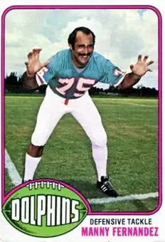 1976 Topps #194 - Manny Fernandez - Miami Dolphins