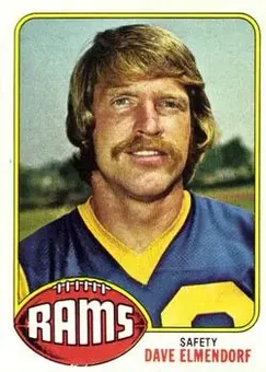 1976 Topps #196 - Dave Elmendorf - Los Angeles Rams