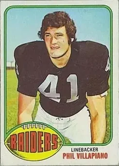 1976 Topps #198 - Phil Villapiano - Oakland Raiders