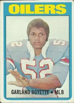 1972 Topps #202 - Garland Boyette - Houston Oilers - Front
