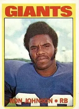 1972 Topps #207 - Ron Johnson - New York Giants - Front