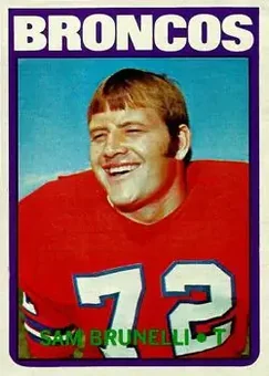 1972 Topps #208 - Sam Brunelli - Denver Broncos