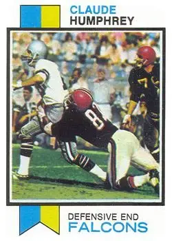 1973 Topps #200 - Claude Humphrey - Atlanta Falcons