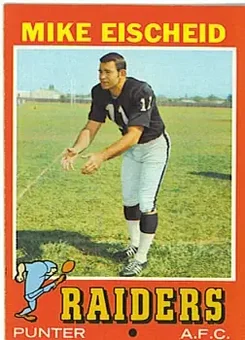 1971 Topps #231 - Mike Eischeid - Oakland Raiders