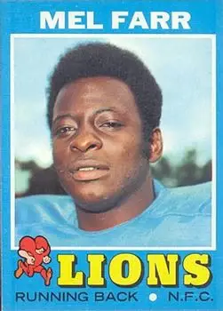 1971 Topps #236 - Mel Farr - Detroit Lions - Front