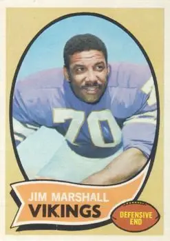 1970 Topps #213 - Jim Marshall - Minnesota Vikings 1970 Topps #213 - Jim Marshall - Minnesota Vikings