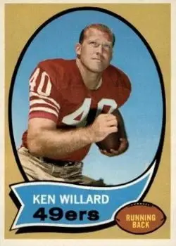 1970 Topps #217 - Ken Willard - San Francisco 49ers