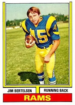 1974 Topps #231 - Jim Bertelsen - Los Angeles Rams