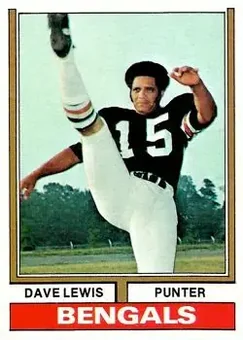 1974 Topps #236 - Dave Lewis - Cincinnati Bengals