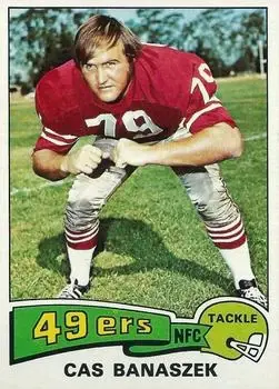 1975 Topps #248 - Cas Banaszek - San Francisco 49ers - Front