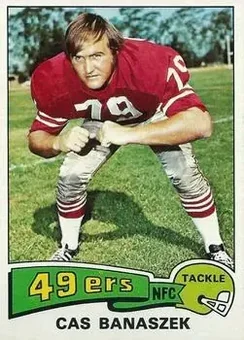 1975 Topps #248 - Cas Banaszek - San Francisco 49ers