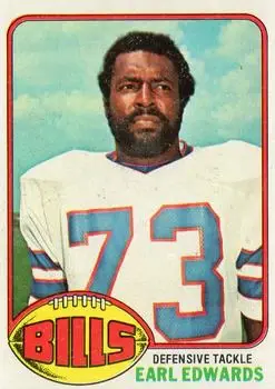1976 Topps #213 - Earl Edwards - Buffalo Bills