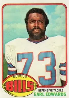 1976 Topps #213 - Earl Edwards - Buffalo Bills