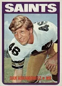 1972 Topps #213 - Dan Abramowicz - New Orleans Saints 1972 Topps #213 - Dan Abramowicz - New Orleans Saints