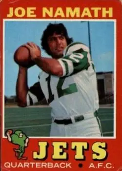 1971 Topps #250 - Joe Namath - New York Jets