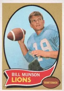 1970 Topps #221 - Bill Munson - Detroit Lions - Front