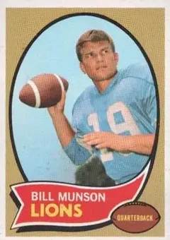 1970 Topps #221 - Bill Munson - Detroit Lions 1970 Topps #221 - Bill Munson - Detroit Lions