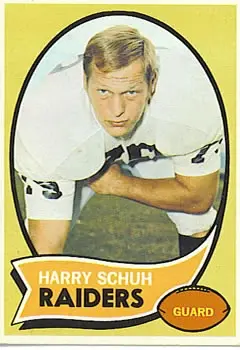 1970 Topps #224 - Harry Schuh - Oakland Raiders - Front