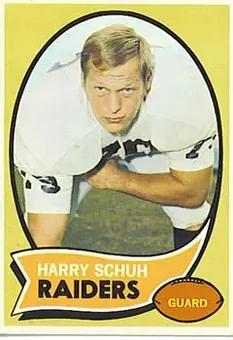 1970 Topps #224 - Harry Schuh - Oakland Raiders 1970 Topps #224 - Harry Schuh - Oakland Raiders