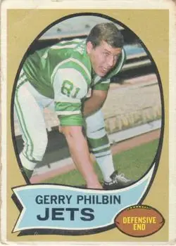 1970 Topps #226 - Gerry Philbin - New York Jets - Front