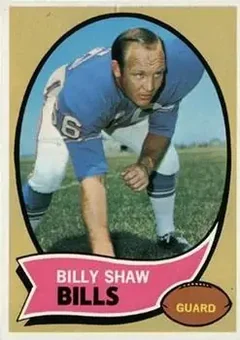 1970 Topps #229 - Billy Shaw - Buffalo Bills