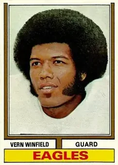 1974 Topps #242 - Vern Winfield - Philadelphia Eagles