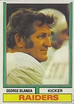 1974 Topps #245 - George Blanda - Oakland Raiders
