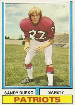 1974 Topps #247 - Sandy Durko - New England Patriots