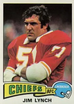 1975 Topps #254 - Jim Lynch - Kansas City Chiefs - Front