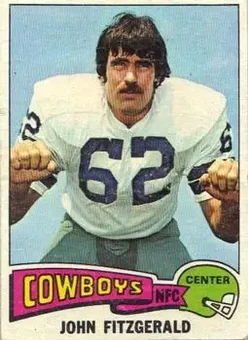 1975 Topps #257 - John Fitzgerald - Dallas Cowboys