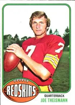 1976 Topps #231 - Joe Theismann - Washington Redskins