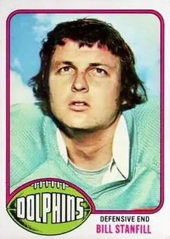 1976 Topps #233 - Bill Stanfill - Miami Dolphins