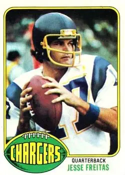 1976 Topps #237 - Jesse Freitas - San Diego Chargers - Front