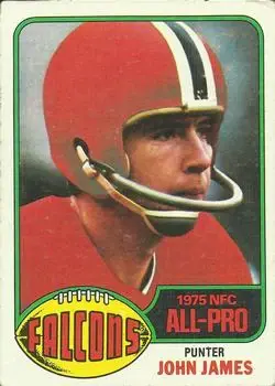 1976 Topps #240 - John James - Atlanta Falcons