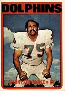 1972 Topps #221 - Manny Fernandez - Miami Dolphins - Front