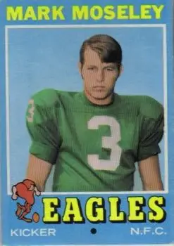 1971 Topps #257 - Mark Moseley - Philadelphia Eagles